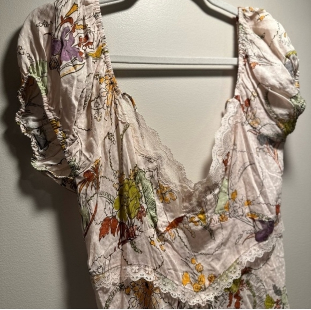 Anthropologie Multicolor Floral Mini Dress - Picture 5 of 9